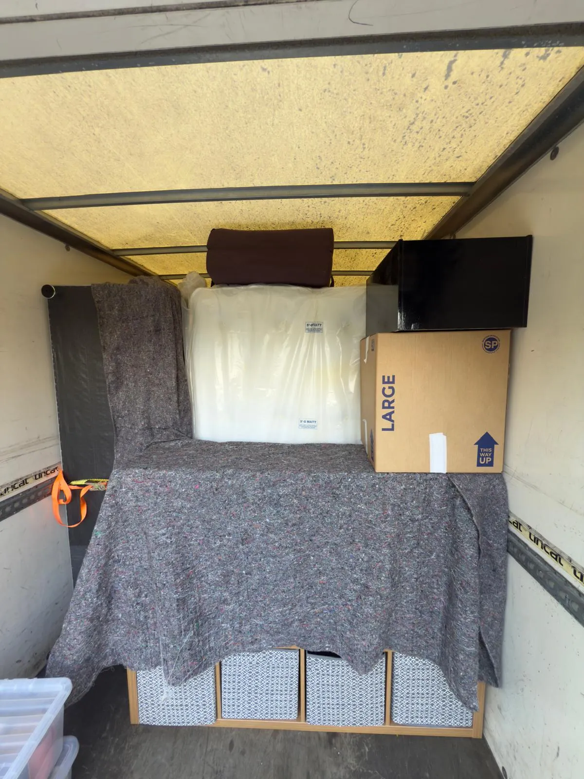 Boxes ready for delivery into a new-build home near York